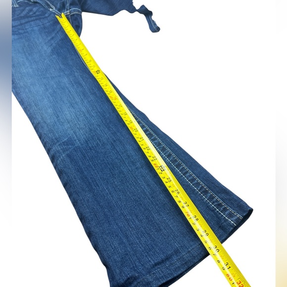 Ariat REAL Jeans Womens 29R Mid Rise Boot Entwined Stretch Western Cowgirl Ocean - Picture 13 of 14